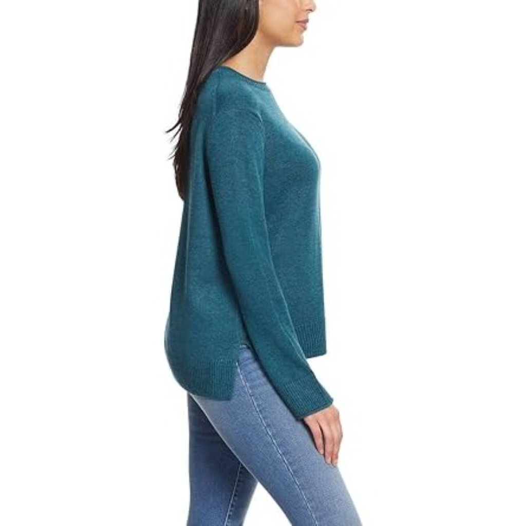 Ella Moss Xl Soft Knit Pullover Sweater Shirt Long Sleeve High-Low Crew Neck Top — image 3 of 8